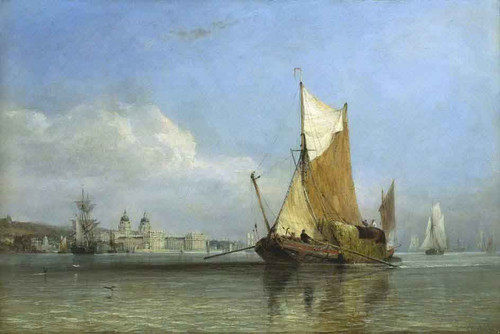 Hay Barge Off Greenwich By Edward William Cooke, R.A. Hay Barge Off Greenwich By Edward William Cooke, R.A.