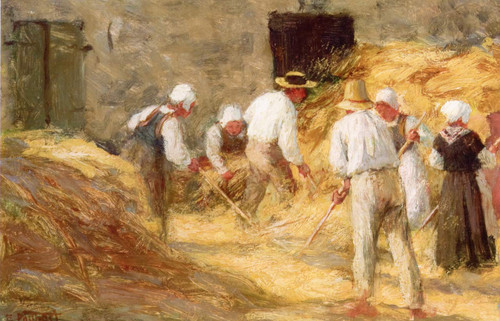 Hay Stacking By Edward Potthast