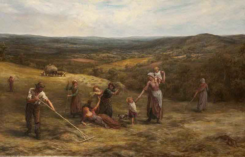Haying And Playing By John Linnell By John Linnell