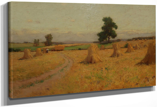 Haystacks In The Field By Bruce Crane