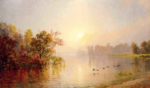 Hazy Afternoon, Autumn, 1873 By Jasper Francis Cropsey By Jasper Francis Cropsey