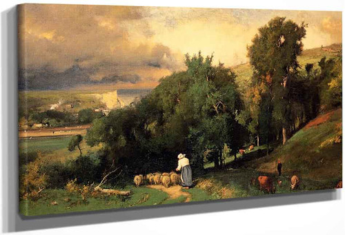 Hillside At Etretet By George Inness By George Inness