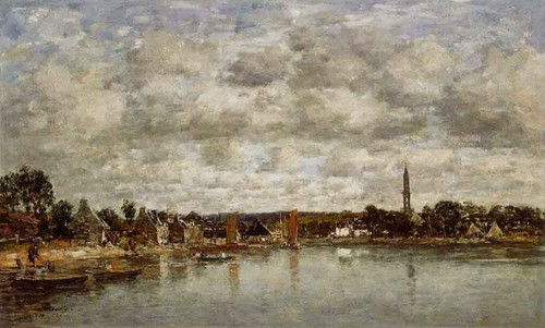 Hopital Camfrout, Le Bourg By Eugene Louis Boudin Hopital Camfrout, Le Bourg By Eugene Louis Boudin