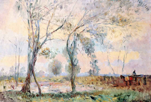 Horse Drawn Cart Near The River By Albert Lebourg By Albert Lebourg Horse Drawn Cart Near The River By Albert Lebourg By Albert Lebourg