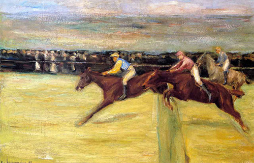 Horserace At Cascina By Max Liebermann By Max Liebermann