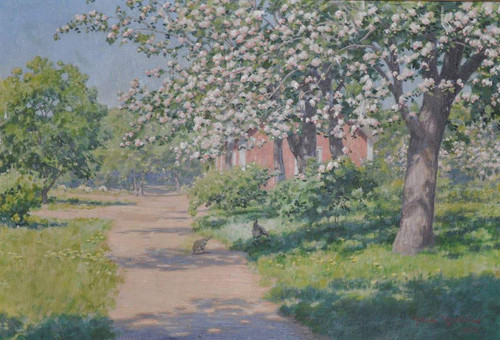 House With Fruit Trees By Johan Krouthen