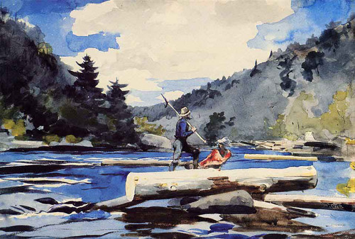 Hudson River, Logging By Winslow Homer