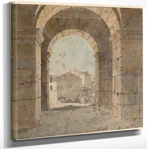 View Towards The North Through One Of He Arches Of The Second Storey Of The Colosseum Rome By Christoffer Wilhelm Eckersberg Art Reproduction