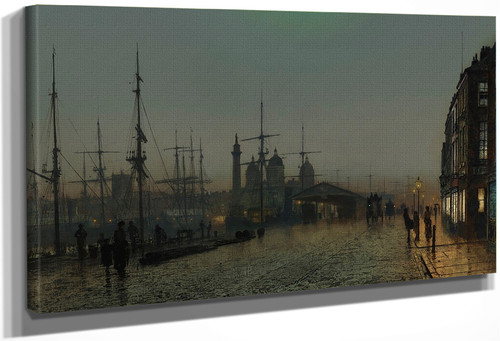 Hull Docks At Night By John Atkinson Grimshaw By John Atkinson Grimshaw