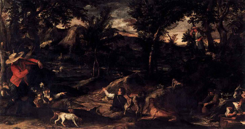 Hunting By Annibale Carracci By Annibale Carracci