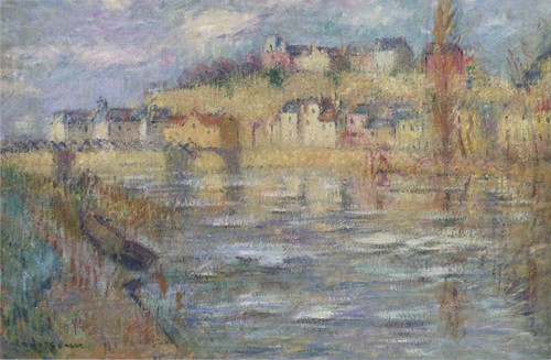 Ice On The Oise River 1 By Gustave Loiseau By Gustave Loiseau