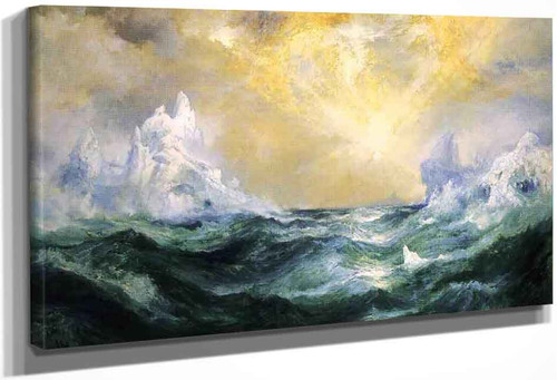 Icebergs In Mid Atlantic By Thomas Moran