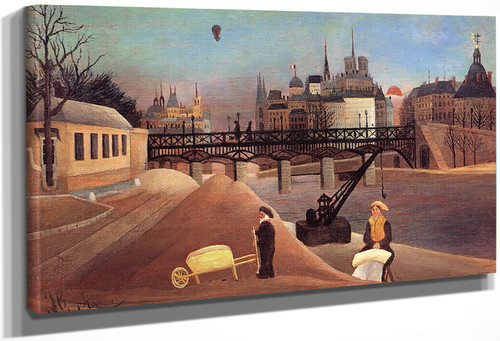 Ile Saint Louis And Notre Dame De Paris By Henri Rousseau