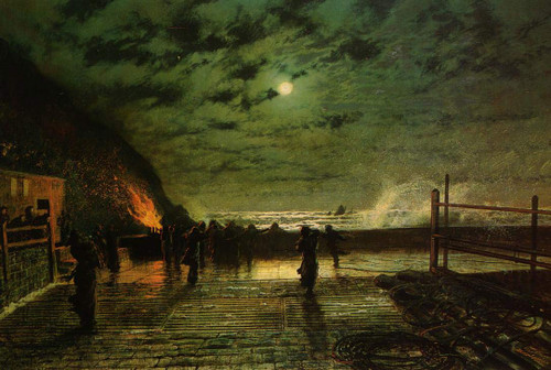 In Peril By John Atkinson Grimshaw By John Atkinson Grimshaw