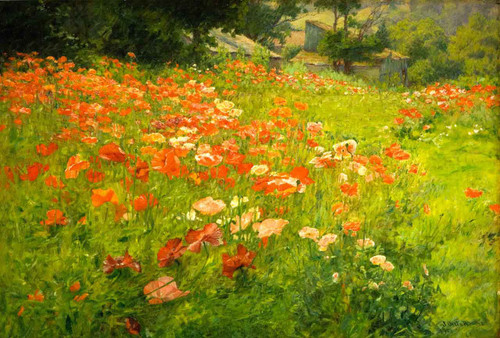 In Poppyland By John Ottis Adams By John Ottis Adams