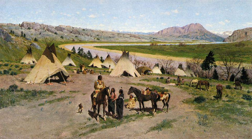 In The Foothills Of The Rockies By Henry F. Farny By Henry F. Farny