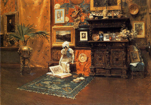 In The Studio 2 By William Merritt Chase