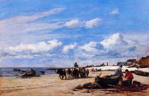 In The Vicinity Of Honfleur By Eugene Louis Boudin