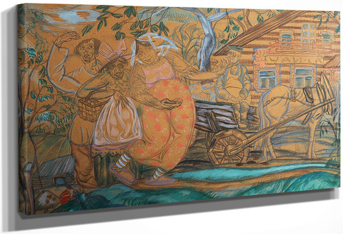 In The Village By Boris Grigoriev