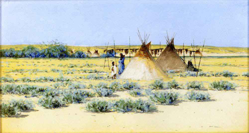 Indian Encampment 1 By Henry F. Farny By Henry F. Farny