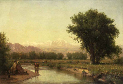 Indian Encampment On The Platte (Iii) By Thomas Worthington Whittredge (American, 1820 1910)