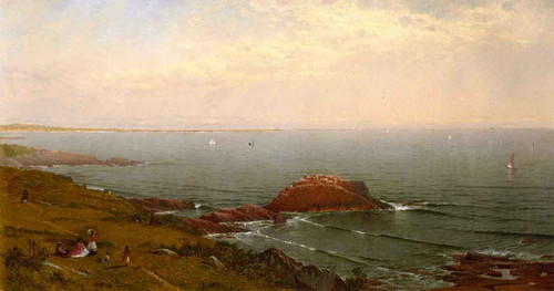 Indian Rock, Narragensett Bay By Alfred Thompson Bricher Indian Rock, Narragensett Bay By Alfred Thompson Bricher
