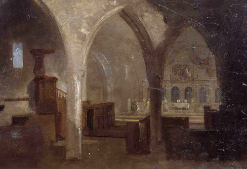 Interior Of A Gothic Church By Joseph Mallord William Turner