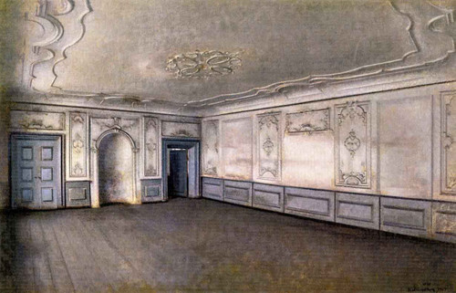 Interior Of The Great Hall In Lindegaarden By Vilhelm Hammershoi By Vilhelm Hammershoi