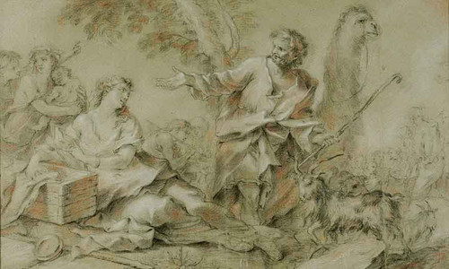 Jacob And Rachel Leaving The House Of Laban1 By Charles Joseph Natoire By Charles Joseph Natoire
