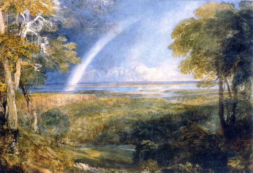 Junction Of The Severn And The Wye With A Rainbow By David Cox By David Cox