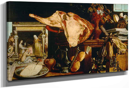 Kitchen Feast With Christ In The House Of Martha And Mary By Pieter Aertsen By Pieter Aertsen