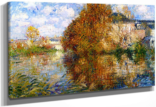 La Maison Cauchois, Bords De L'eure, Autumne By Gustave Loiseau By Gustave Loiseau