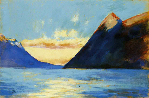 Lake Garda With Mount Baldo By Lesser Ury