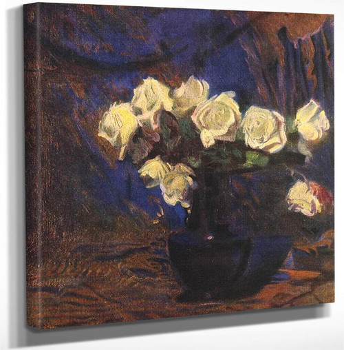 White Roses By Leon Jan Wyczolkowski Art Reproduction