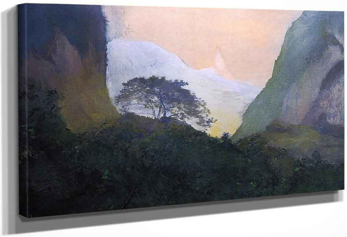 Landscape, Evening, Tahiti, Pass And Peak Of Vaiaroa, Taiarapu By John La Farge By John La Farge