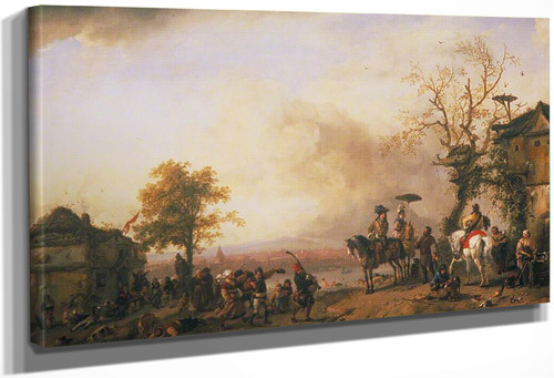 Landscape With A Fair By Philips Wouwerman Dutch 1619 1668