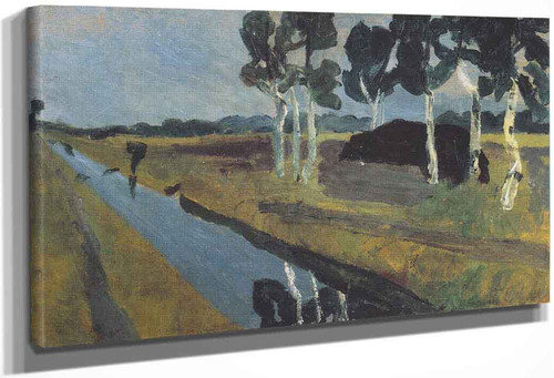 Landscape With Bog Canal By Paula Modersohn Becker