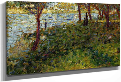 Landscape With Figures By Georges Seurat