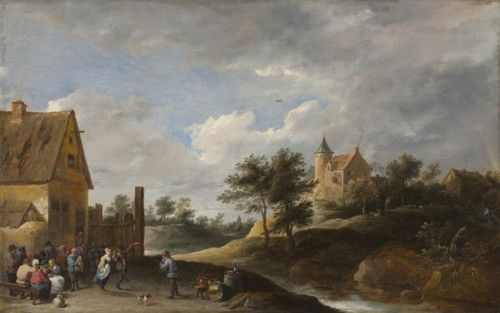 Landscape With Peasants Dancing By David Teniers The Younger