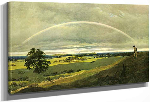 Landscape With Rainbow By Caspar David Friedrich