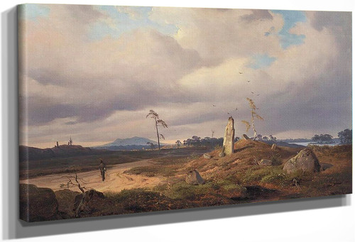 Landscape With Rune Stone By Andreas Achenbach By Andreas Achenbach