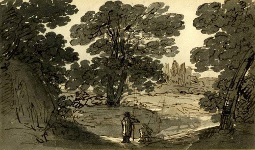 Landscape With Two Anglers By Francis Danby