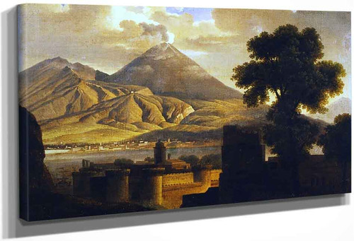 Landscape With Vesuvius By Anne Louis Girodet De Roussy Trioson