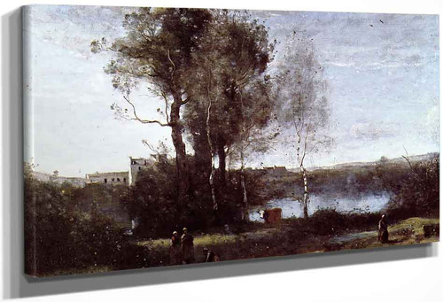 Large Sharecropping Farm By Jean Baptiste Camille Corot