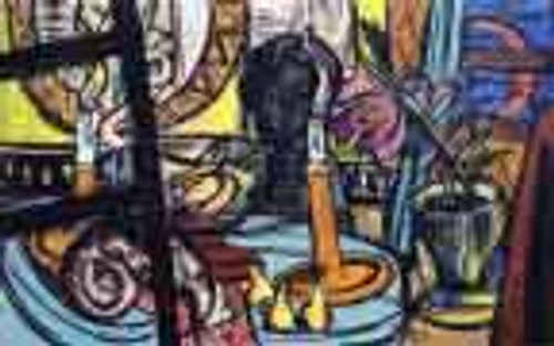 Large Still Life With Black Sculpture By Max Beckmann By Max Beckmann
