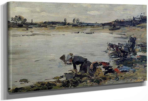 Laundresses On The Banks Of The Touques1211 By Eugene Louis Boudin