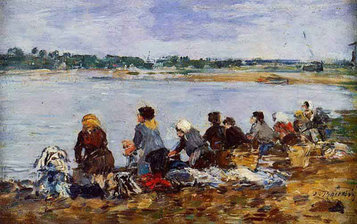 Laundresses On The Banks Of The Touques121 By Eugene Louis Boudin Laundresses On The Banks Of The Touques121 By Eugene Louis Boudin