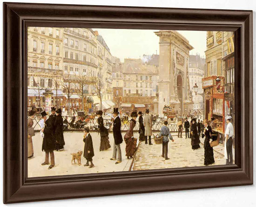 Jean Beraud、Le boulevard Saint-Denis a Jean Beraud Le Boulevard Saint-Denis À Paris 1899 Wall Art