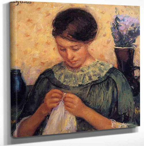 Woman Sewing By Mary Cassatt Art Reproduction