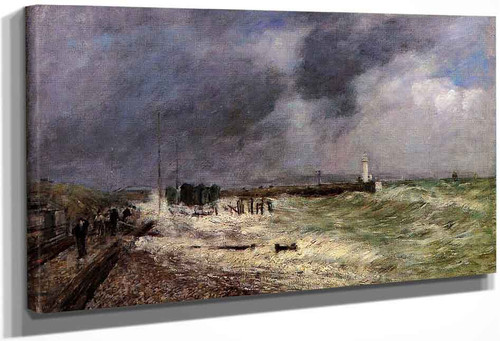 Le Havre A Gust Of Wind At Frascati By Eugene Louis Boudin